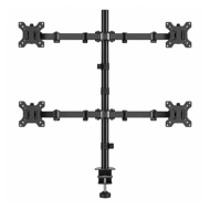 Four Monitor | Led Stand Table Top Height Adjustable Arm Mount- Steel (BW-04)
