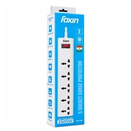 Foxin Spike 5 Socket 1 Switch 2m