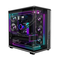 Ant Esports Gaming Cabinet Crystal x8 Arc Black
