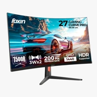 Foxin LED Monitor 27\" Curved 2K QHD 200Hz with Speakers (Phantom Pro 27)