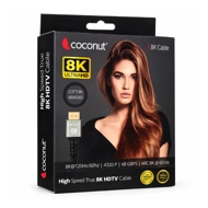Cocount HDMI Cable 3m 8K 60Hz 48 Gbps Speed (Cotton Braided)