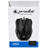 PRODOT PRO253 Wired Optical Mouse With 1000 DPI Wired Ergonomic Optical Mouse (Black)