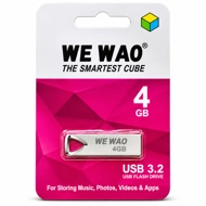 We wao 4 GB Pendrive USB 3.2 Metal Case (Silver)
